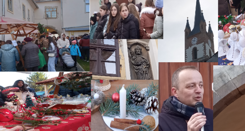  Bazarul de Advent deschis la Bistrița de ziua ocrotitorului orașului – Sfântul Nicolae, episcopul din Mira. O statuie a Sfântului veche de 600 de ani, plasată într-o nișă la etajul fațadei principale a clădirii Parohiei Evanghelice veghează asupra bistrițenilor. FOTO/VIDEO