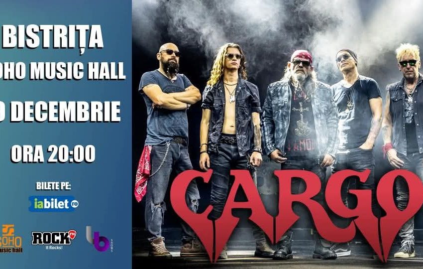  CARGO, 40 de ani de rock autentic la Bistrița! Concert-eveniment, vineri, 19 Decembrie, la Soho Music Hall