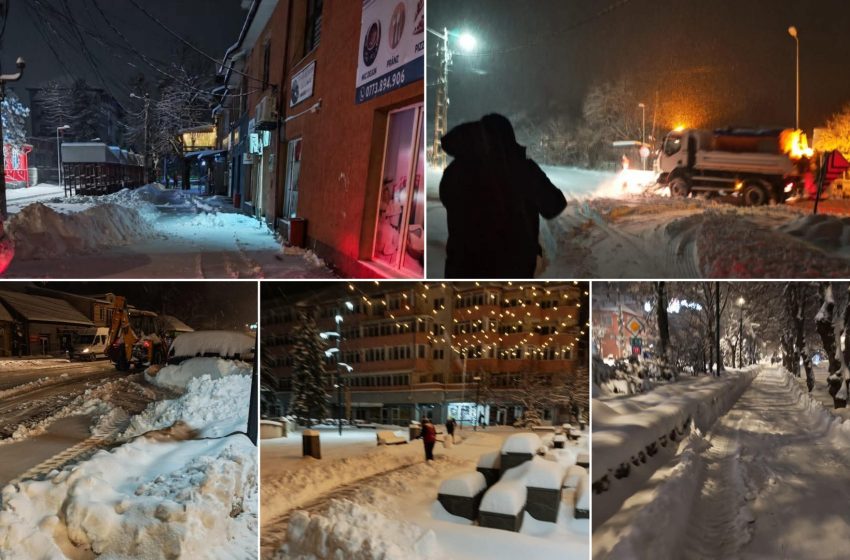  Becleanul rămâne în mișcare: deszăpezire continuă, zi și noapte. FOTO