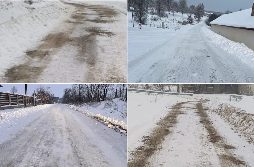 Iarna adevărată pune la încercare comuna Budacu de Jos. Utilajele intervin, iar autoritățile fac apel la prudență. FOTO