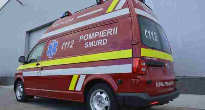  Accident rutier vineri seara la Beclean: pieton lovit de un autoturism, transportat la spital