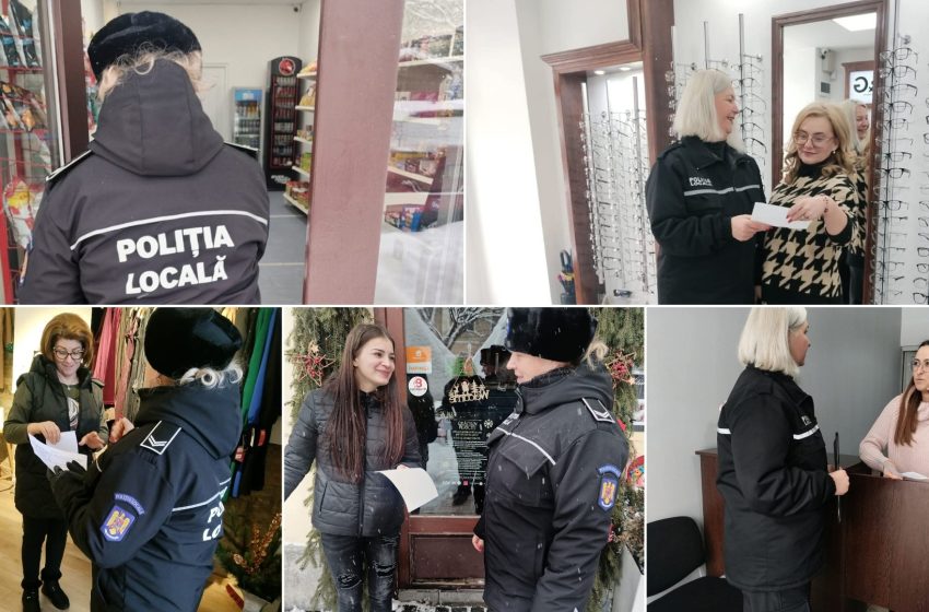  Siguranța pe timp de iarnă începe în fața fiecărei uși. Poliția Locală Bistrița, mesaj ferm pentru agenții economici