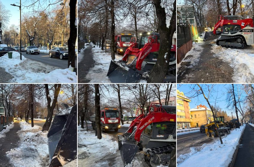  Mobilizare de iarnă la Bistrița: zăpada este îndepărtată pas cu pas din oraș