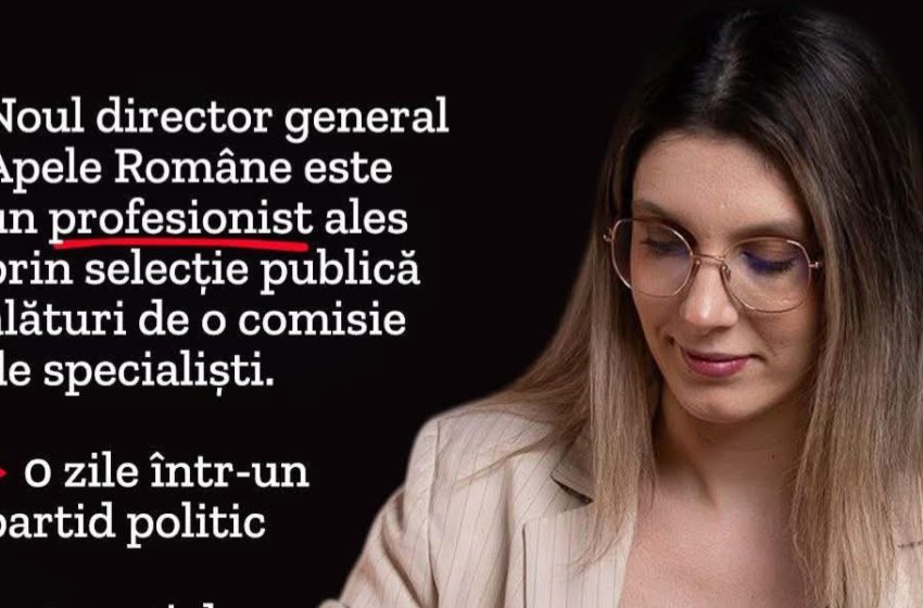  USR: Noul Director General Apele Române este un profesionist