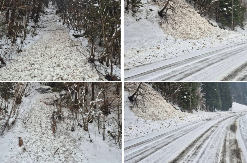  Pericol alb de avalanșă  pe drumul Rodna-Valea Vinului. Zona, sub supraveghere strictă. FOTO