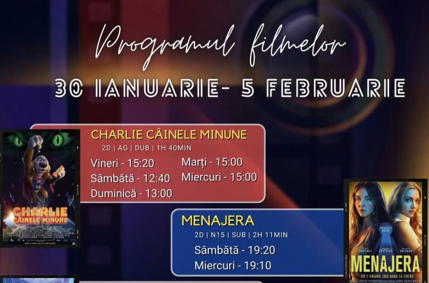  Programul filmelor la Cinema Dacia din Bistrița, în perioada 30 ianuarie – 5 februarie 2025