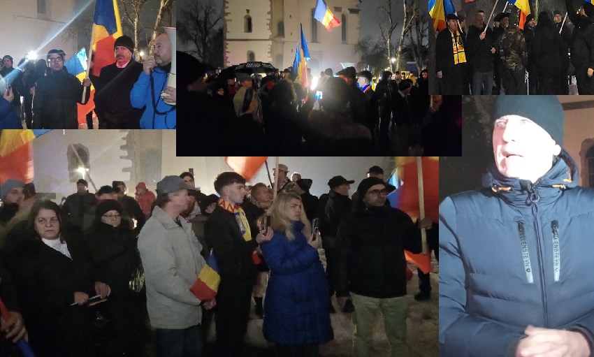  Peste 150 de bistrițeni au protestat seara trecută față de majorarea taxelor și impozitelor locale