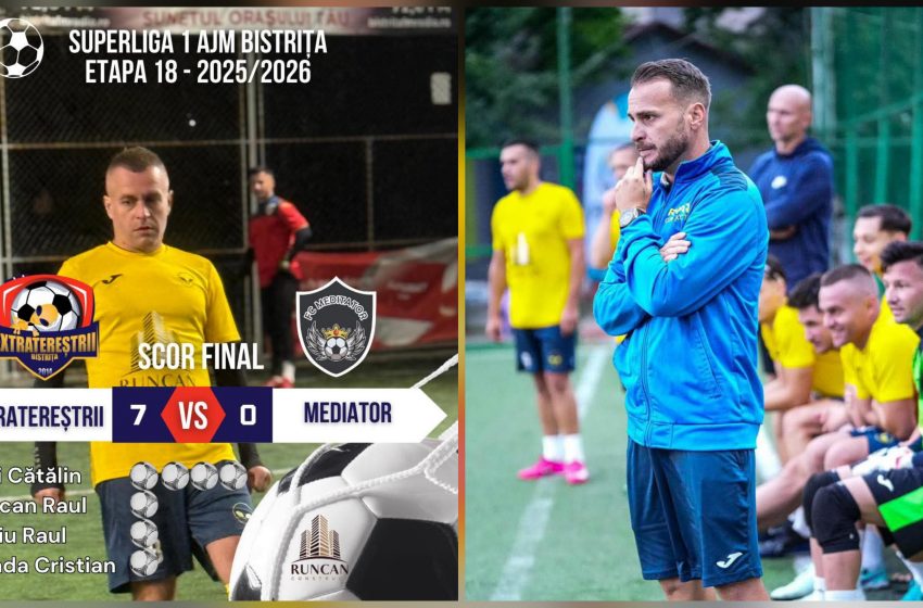  Show total la Raoul Arena: Extratereștrii Bistrița spulberă Mediator și rămân lider autoritar