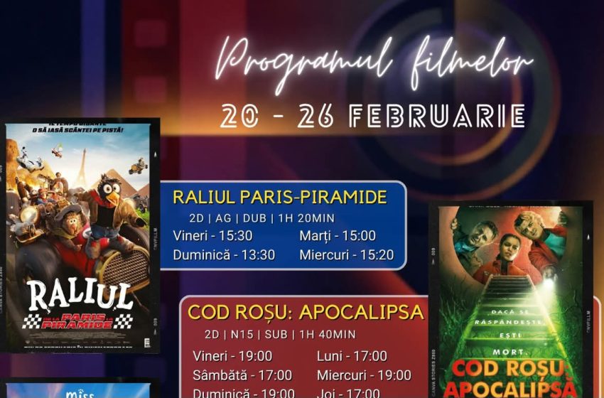  Programul filmelor la Cinema Dacia din Bistrița, în perioada 20-26 februarie 2026