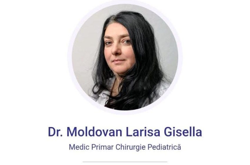  Dr. Larisa Gisella Moldovan, medic primar în cadrul Cabinetului de Chirurgie Pediatrică din Policlinica Bistrița: Grija pentru sănătatea copilului dumneavoastră începe cu un consult la timp