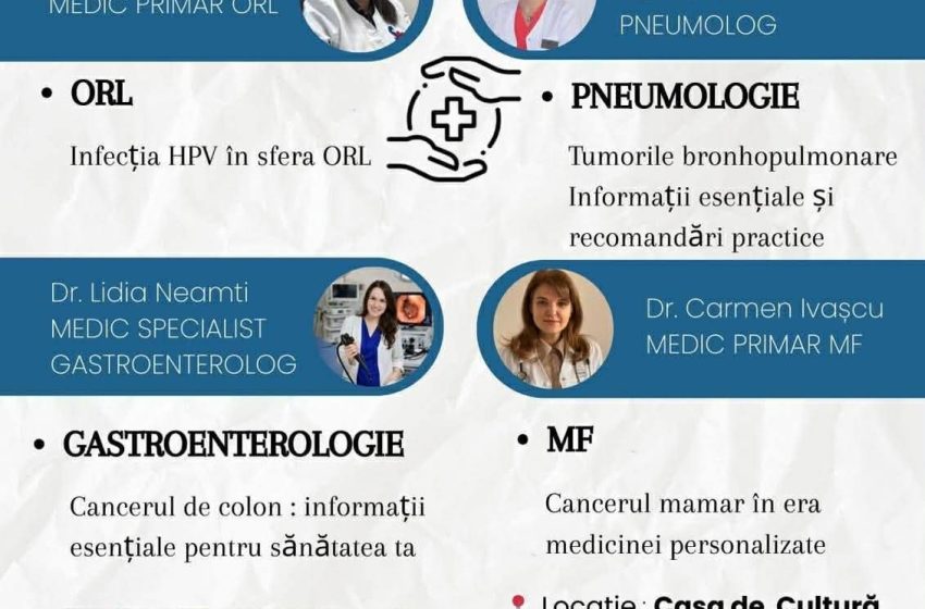  Sănătatea, prioritate pentru comunitate: năsăudenii, invitați la un eveniment esențial de informare medicală