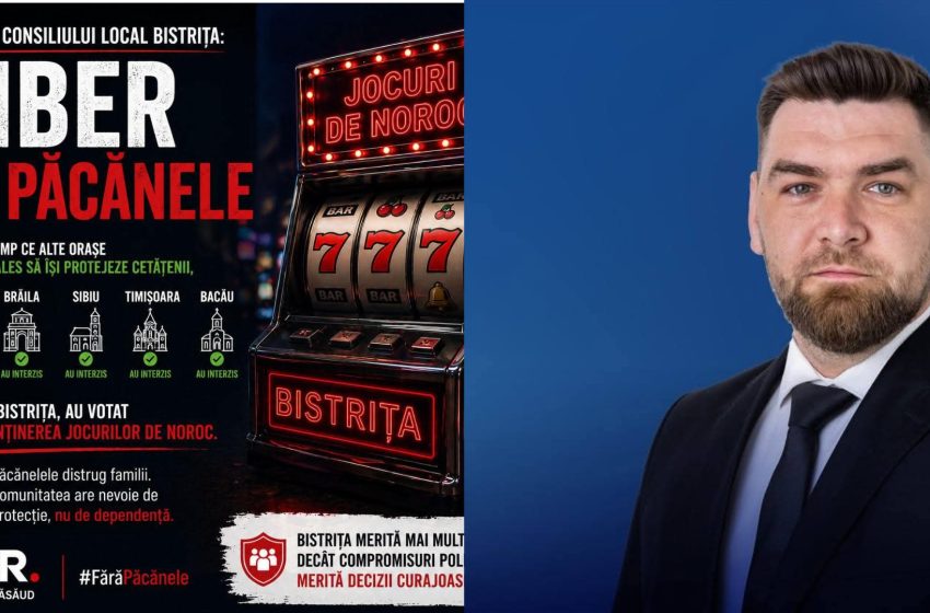  USR critică votul din Consiliul Local privind păcănelele: „Bistrița merită decizii curajoase”