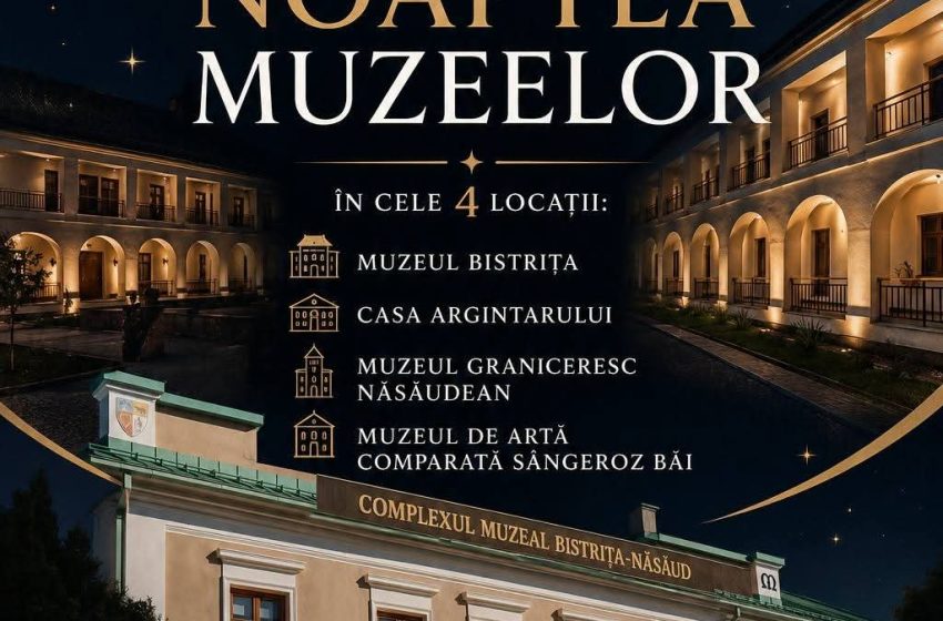  Noaptea Muzeelor transformă Bistrița într-un spațiu al artei și poveștilor: expoziții, fanfare, ateliere și zone de relaxare până la miezul nopții