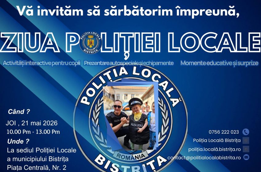  Poliția Locală Bistrița își deschide porțile pentru copii și familii: activități interactive și lecții despre siguranță