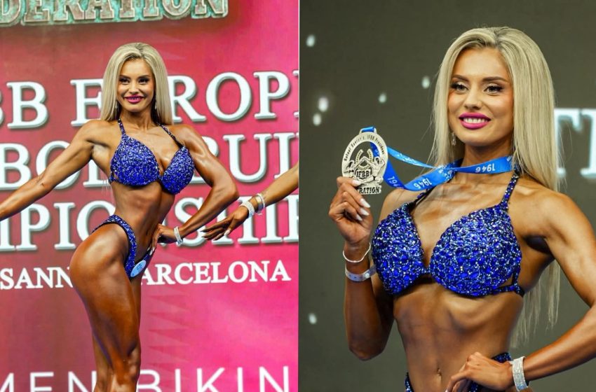  Argint European pentru Bistrița: Ioana Bîrsan, Vicecampioană Europeană la Bikini Fitness. FOTO