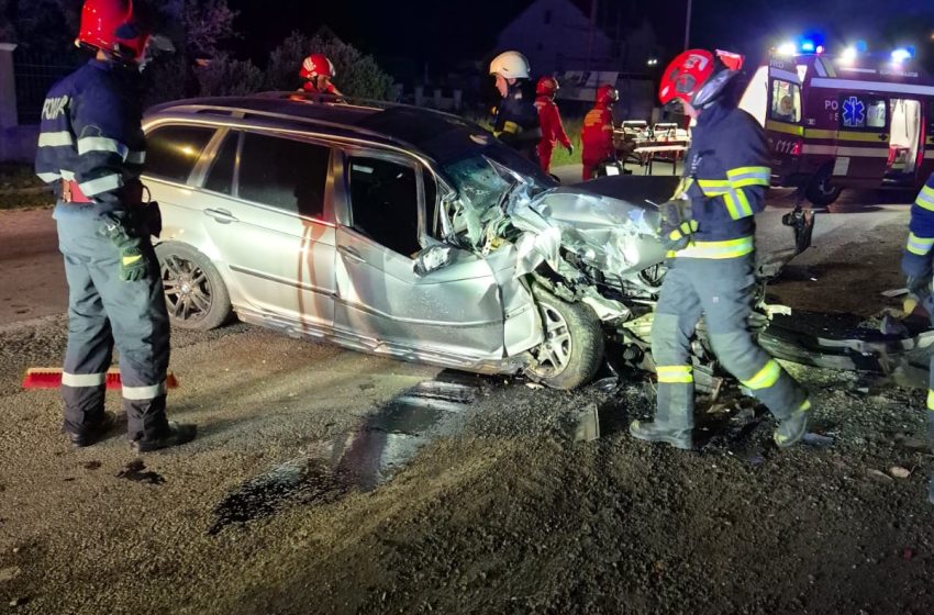  Accident rutier nocturn pe centura Bistriței