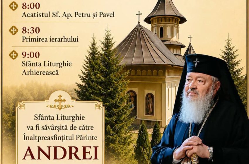  Mănăstirea Rebra–Parva își sărbătorește luni hramul închinat Sfinților Apostoli Petru și Pavel