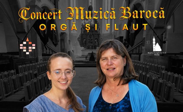  Concert de muzică barocă pentru orgă și flaut, marți, la Biserica Evanghelică din Bistrița
