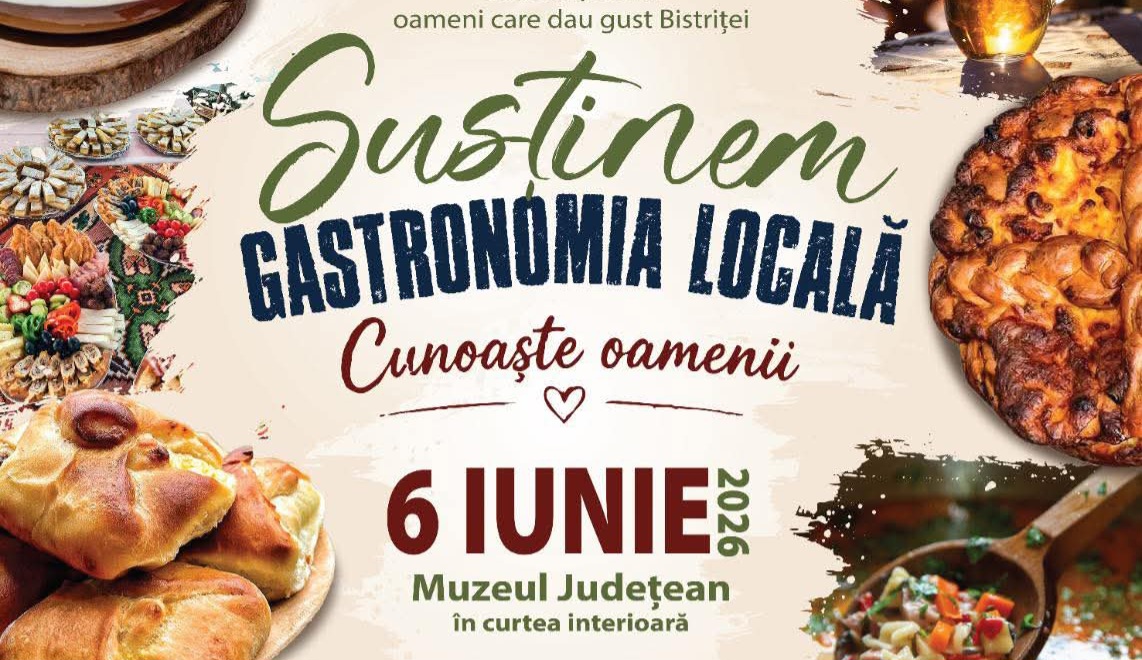  Gusturile autentice ale Bistriței se întâlnesc la Complexul Muzeal Bistrița-Năsăud. Eveniment dedicat gastronomiei locale, pe 6 iunie