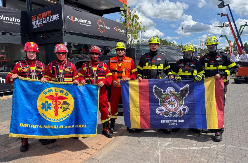  Salvatorii din Bistrița, la înălțime pe scena mondială a descarcerării. Experiență valoroasă la Holmatro Rescue Challenge