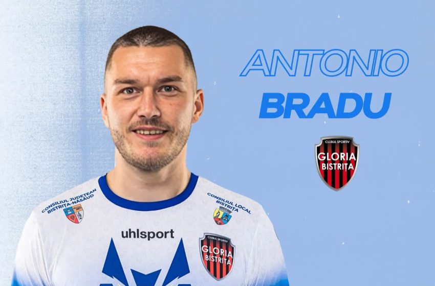  Gloria Bistrița continuă campania de transferuri. Antonio Bradu, fost jucător la Rapid și Corvinul, a semnat cu echipa bistrițeană