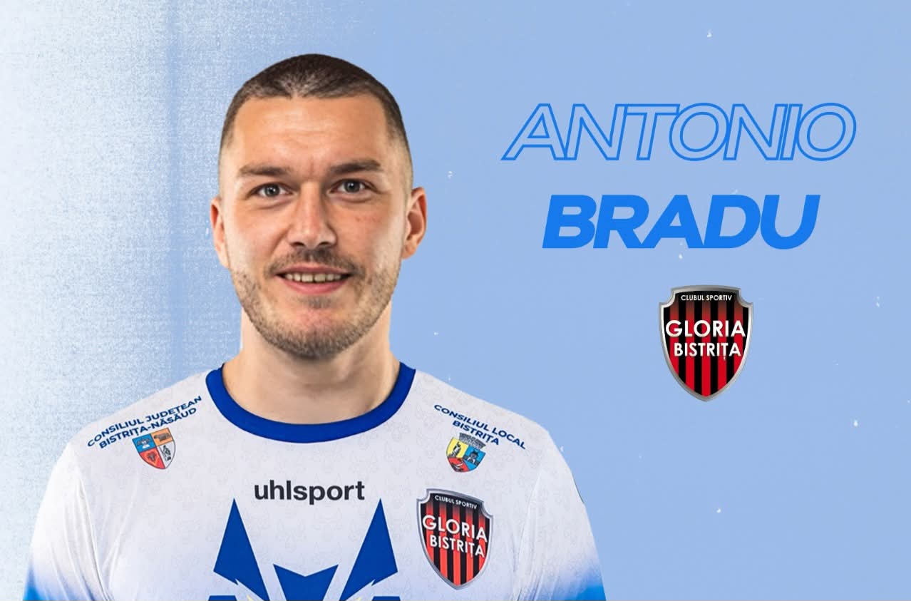  Gloria Bistrița continuă campania de transferuri. Antonio Bradu, fost jucător la Rapid și Corvinul, a semnat cu echipa bistrițeană