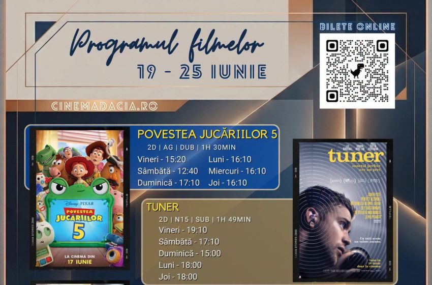 Programul filmelor la Cinema Dacia din Bistrița, în perioada 19-25 iunie 2026