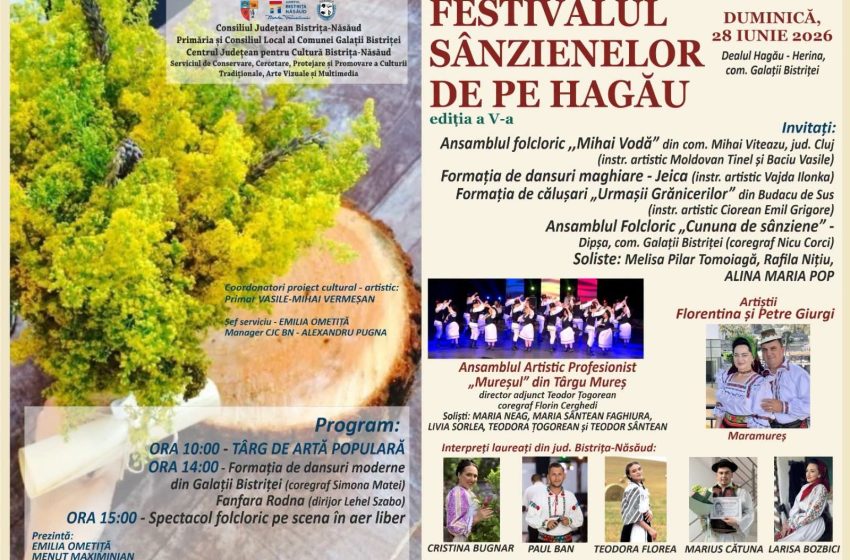  Primarul Vasile Vermeșan invită comunitatea la Sărbătoarea Sânzienelor de pe Hagău: „Împreună suntem Galații Bistriței!”