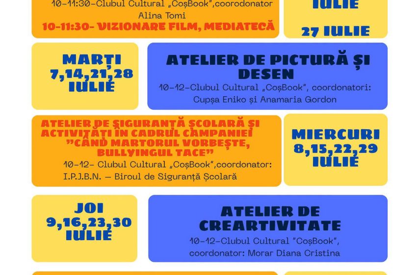  „Vacanța la Bibliotecă” revine la Bistrița. Start înscrieri pentru cea de-a X-a ediție a Fabricii de Idei Estivale