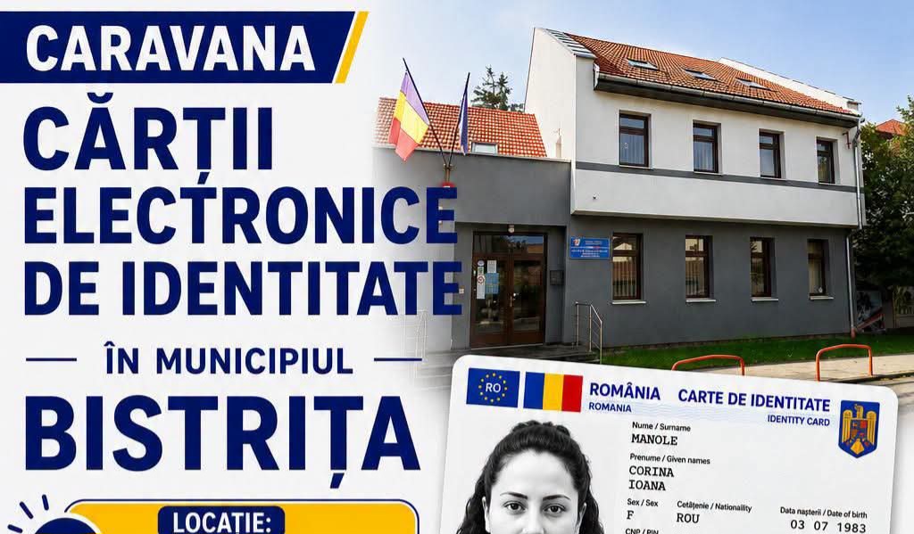  Caravana Cărții Electronice de Identitate ajunge la Bistrița. Cererile se depun fără programare