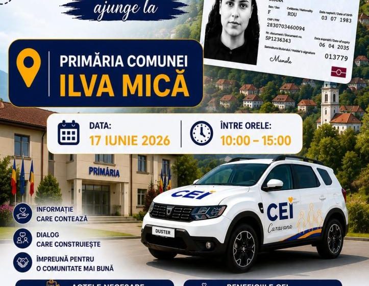  Caravana Cărții Electronice de Identitate ajunge la Ilva Mică pe 17 iunie