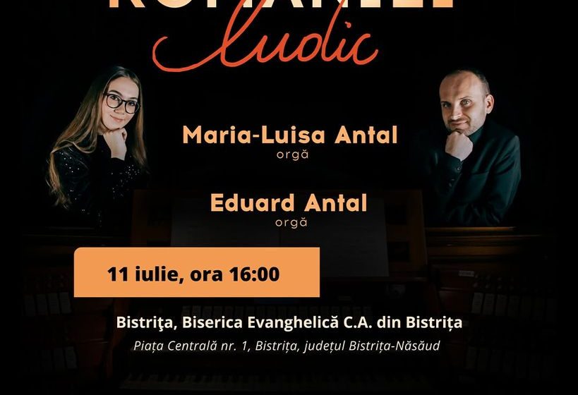  Zilele Bistriței: concert de orgă cu Maria-Luisa Antal și Eduard Antal, în Biserica Evanghelică