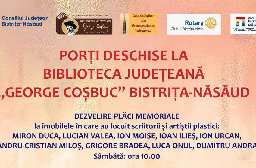  Porți deschise la Biblioteca Județeană Bistrița-Năsăud: două zile dedicate cărților, autorilor și patrimoniului cultural
