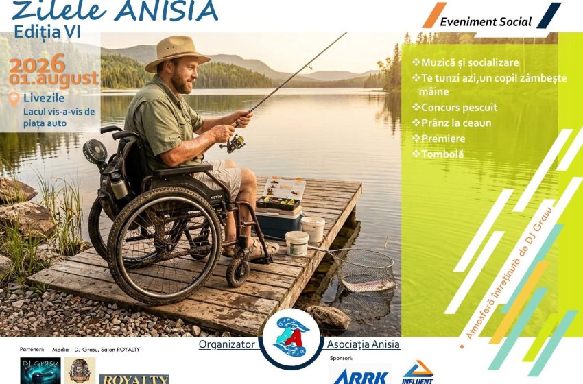  „Zilele ANISIA” revin la Livezile. Concurs de pescuit și acțiune caritabilă pe 1 august
