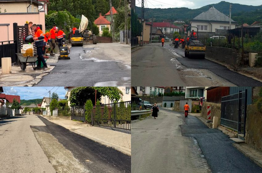  Au început lucrările de asfaltare pe Valea Borcutului din Sângeorz-Băi