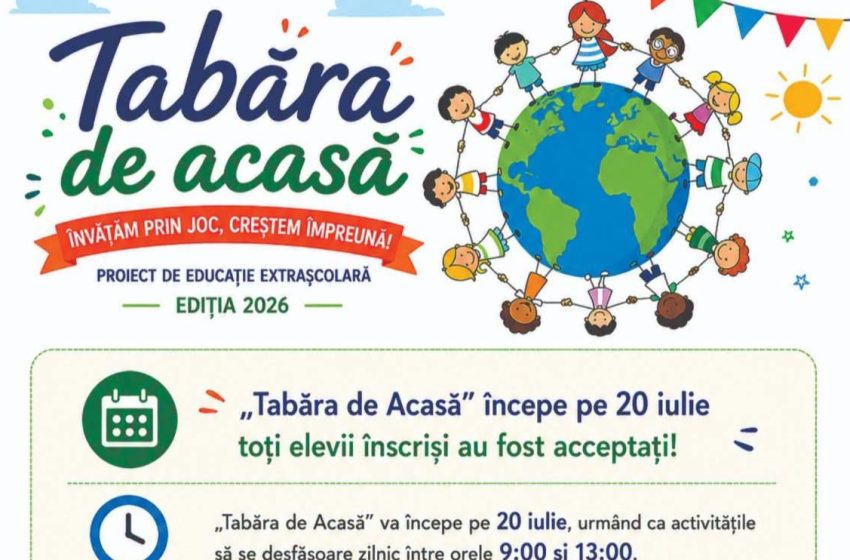  Gabriel Lazany: Toți copiii înscriși la „Tabăra de Acasă” au fost acceptați. Programul începe pe 20 iulie