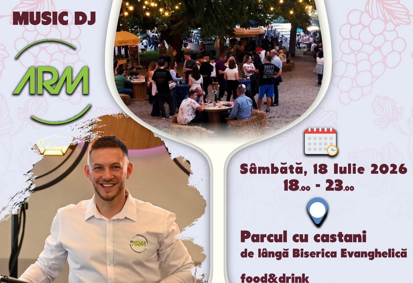  Seară internațională în centrul Bistriței. DJ ARM aduce hituri din toate colțurile lumii sub castani