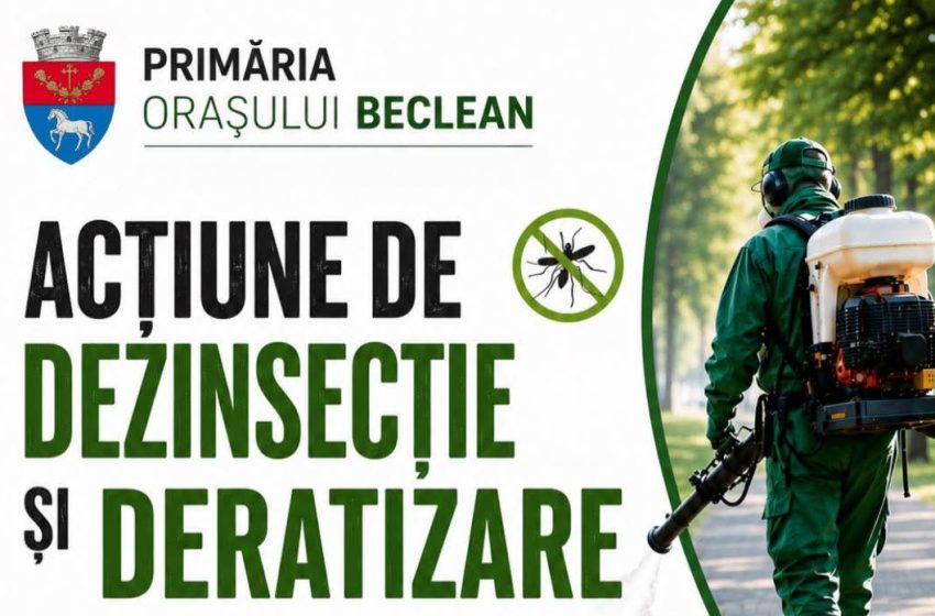  Dezinsecție și deratizare în Beclean, în perioada 30 iulie – 1 august