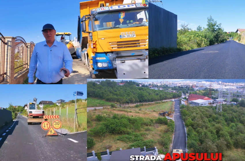  Bistrița: Strada Apusului a fost asfaltată. Este a 28-a stradă de pământ modernizată de Primărie. VIDEO