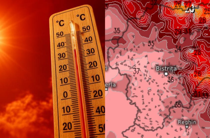  Canicula a atins apogeul în Bistrița-Năsăud: 37,8°C la Monor. Furtuni anunțate de joi după-amiază