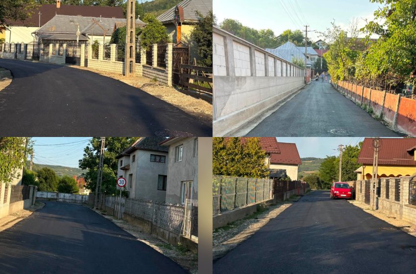  Străzile Corbenilor și Pustă din Căianu Mic au fost reasfaltate după lucrările la rețelele de utilități. FOTO