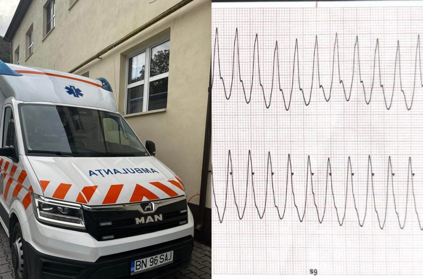  Pacient cu infarct, salvat în timpul transferului spre Cluj de echipajul SAJ Bistrița-Năsăud