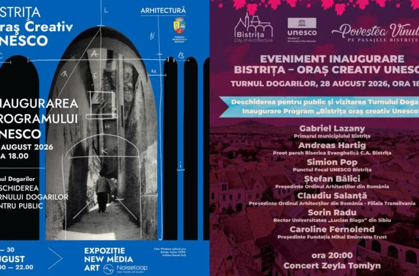  Bistrița marchează intrarea în Rețeaua Orașelor Creative UNESCO și redeschide Turnul Dogarilor