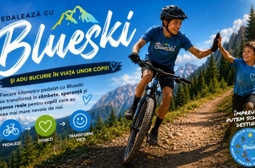  „Pedalează cu Blueski și adu bucurie în viața unor copii!” – proiect caritabil lansat la Bistrița