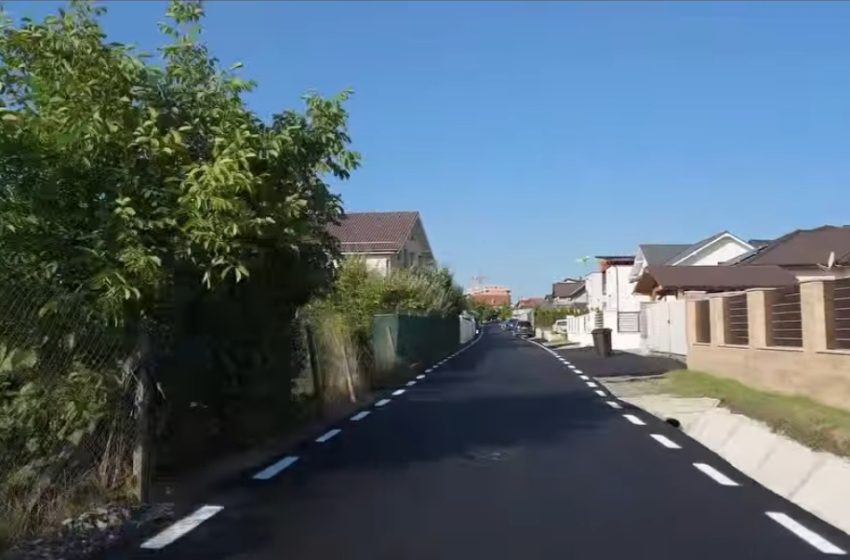  Încă o stradă asfaltată la Bistrița. Constantin Brâncoveanu, a 29-a stradă finalizată. VIDEO