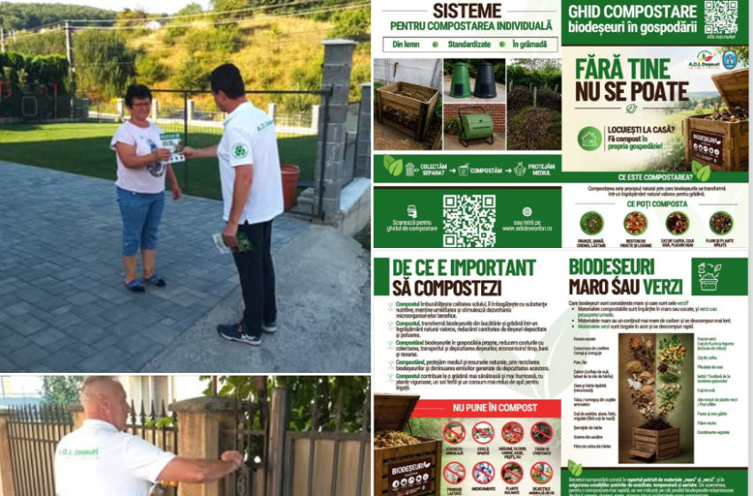  ADI Deșeuri Bistrița-Năsăud distribuie Ghidul de compostare către gospodăriile din zona de case a municipiului Bistrița