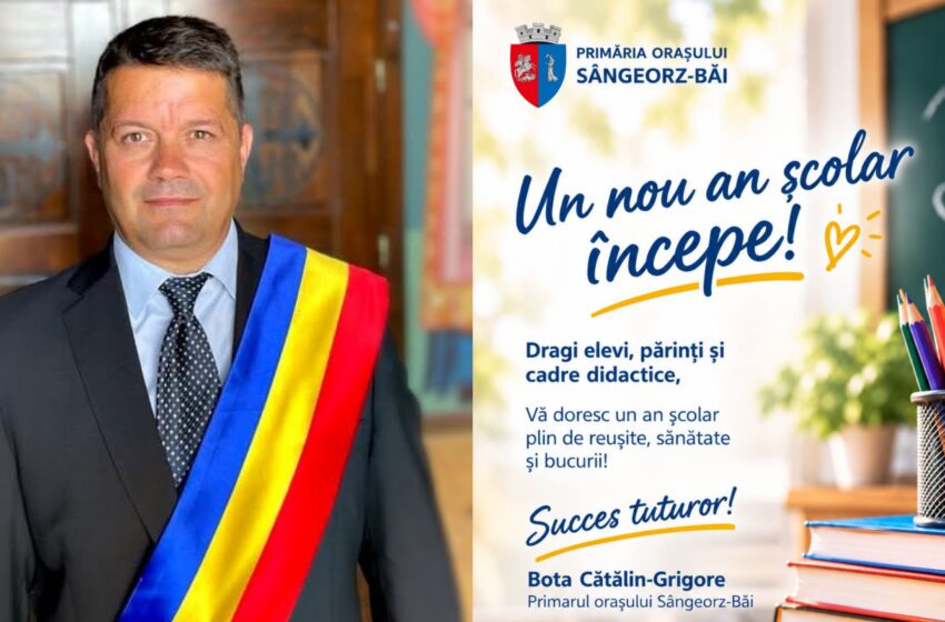  Primarul Cătălin Bota, mesaj pentru elevii din Sângeorz-Băi la început de an școlar