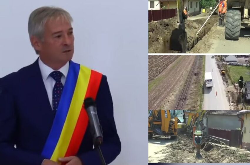  Canalizarea avansează în Lechința. Primarul Romeo Florian: „Oamenii așteaptă să se poată branșa”