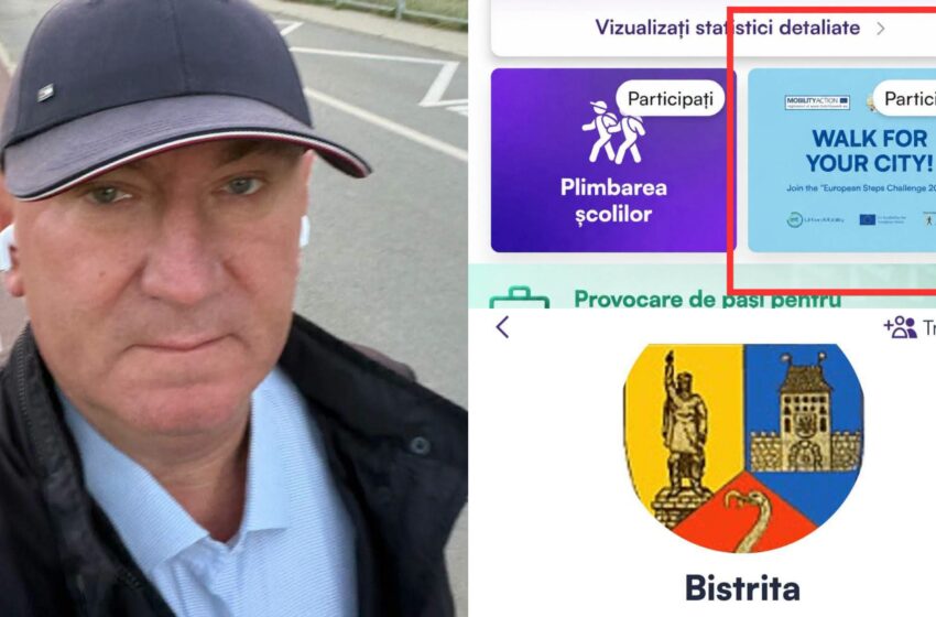  Bistrița, din nou în mișcare! Gabriel Lazany îi invită pe bistrițeni să adune pași pentru oraș