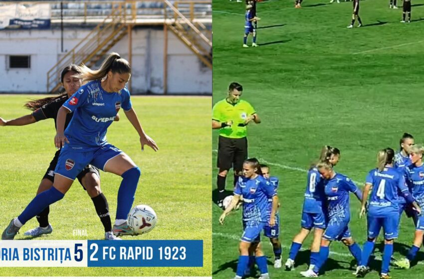  Fotbal feminin: Rapidul transformat în personal în Bistrița Nord: Gloria vs Rapid 5-2 (1-0)